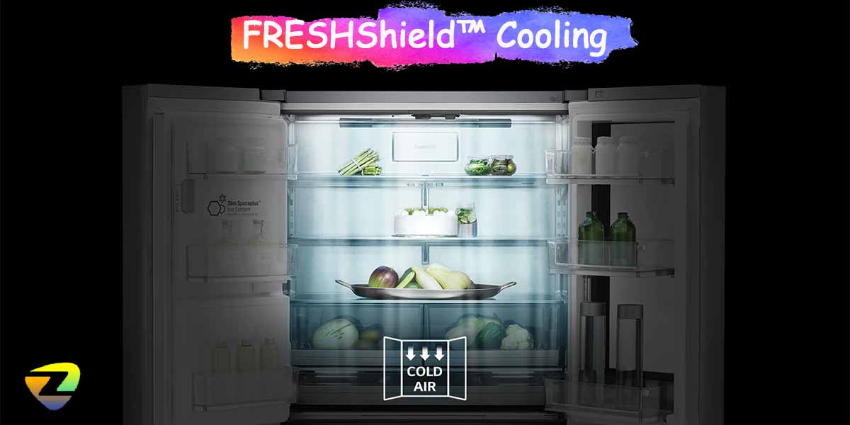 سیستم خنک کننده FRESHShield یخچال فریزر ال جی X33