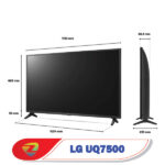 ابعاد و اندازه تلویزیون ال جی 55UQ7500