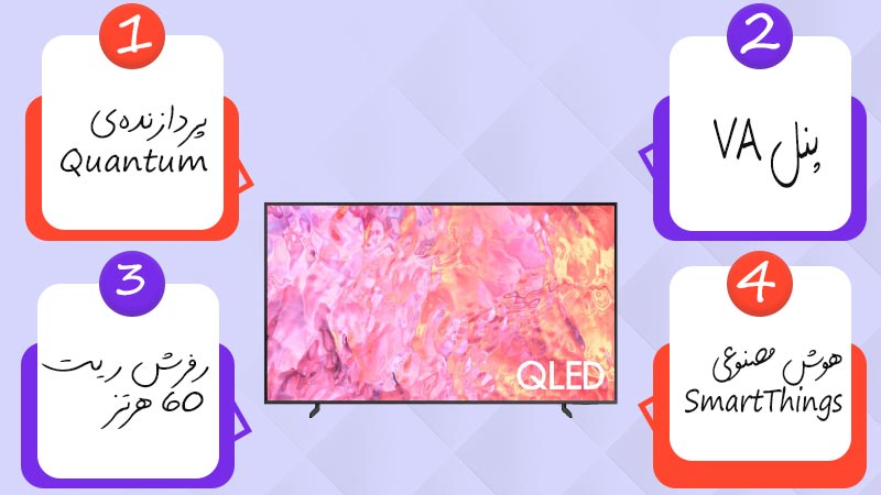 تلویزیون سامسونگ Q60C با فناوری کیولد