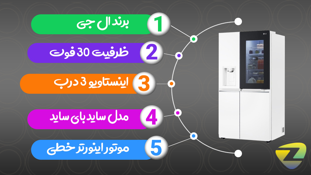مشخصات یخچال فریزر ال جی X267